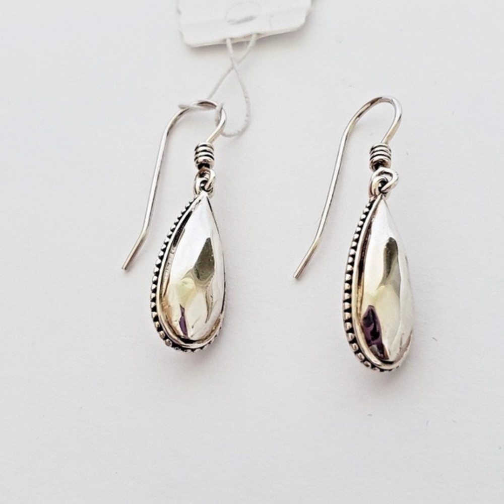 {LAGOS} Silver Rocks Teardrop Earrings